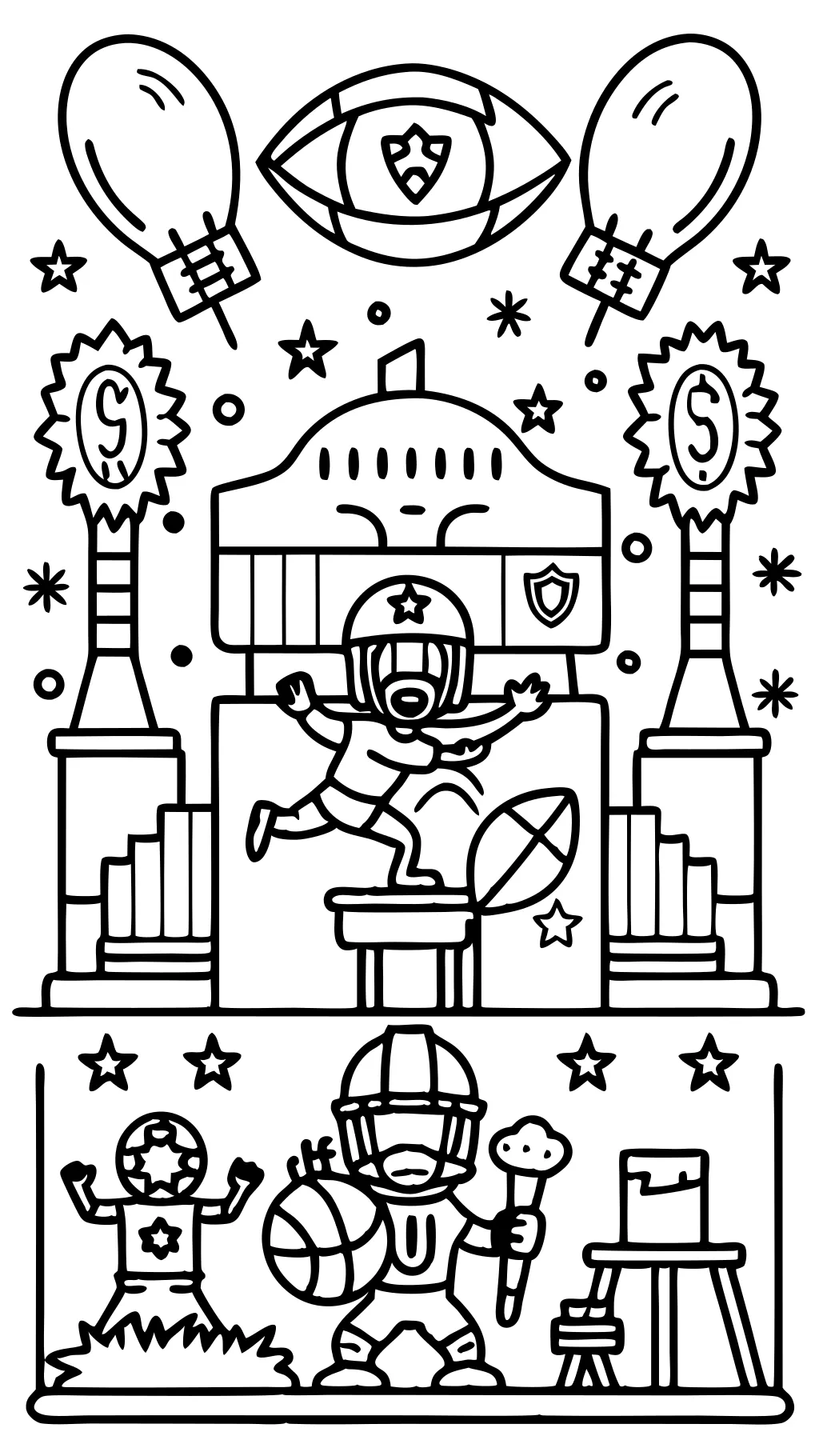 super bowl coloring pages